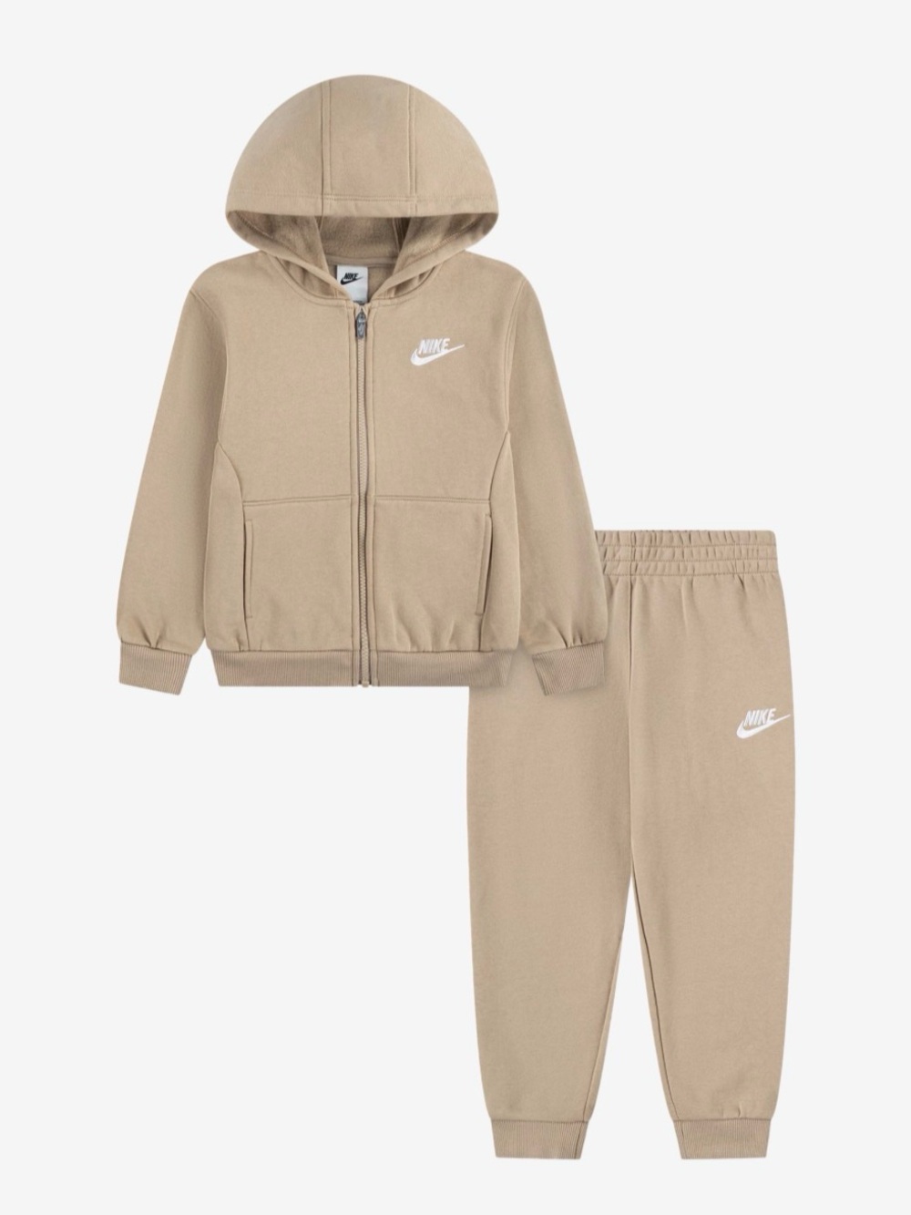 Nike NSW LBR Club Fleece Full-Zip Set Hemp/White